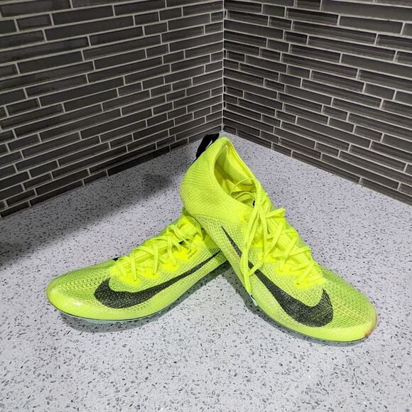 Nike Zoom Superfly Elite 2 track shoes neon yellow Olympics Paris mens size 11.5 - Picture 2 of 12